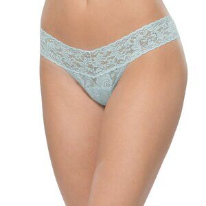 NWOT Hanky Panky "I Do" Celeste Blue Crystal Signature Lace Low Rise Thong